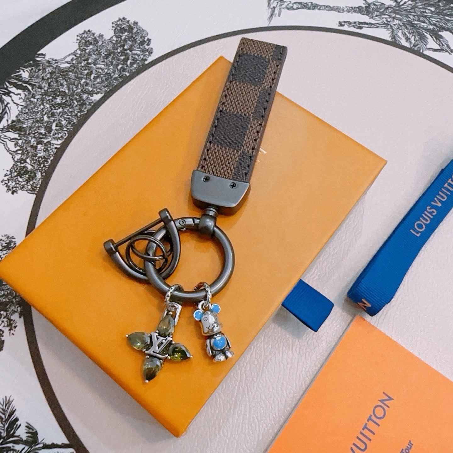 Louis Vuitton Keychain with Charms